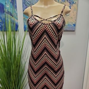 Bodyconsious Black Patterned Dress